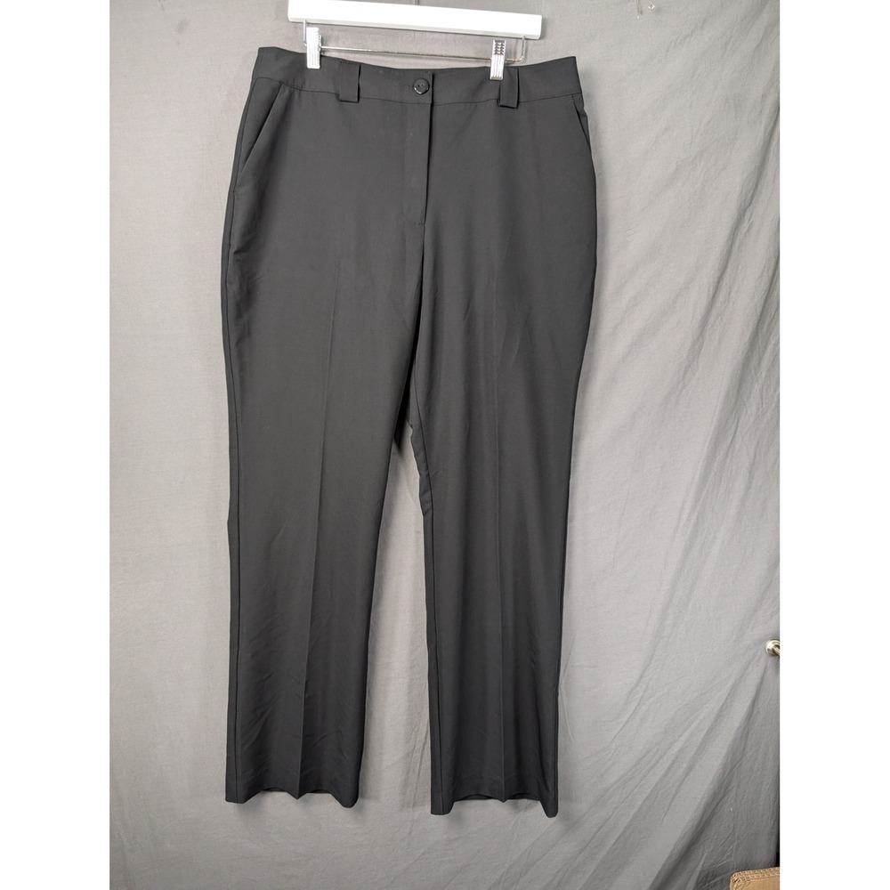 Worthington Womens Straight Leg Dress‎ Pants Black Size 16 NWT